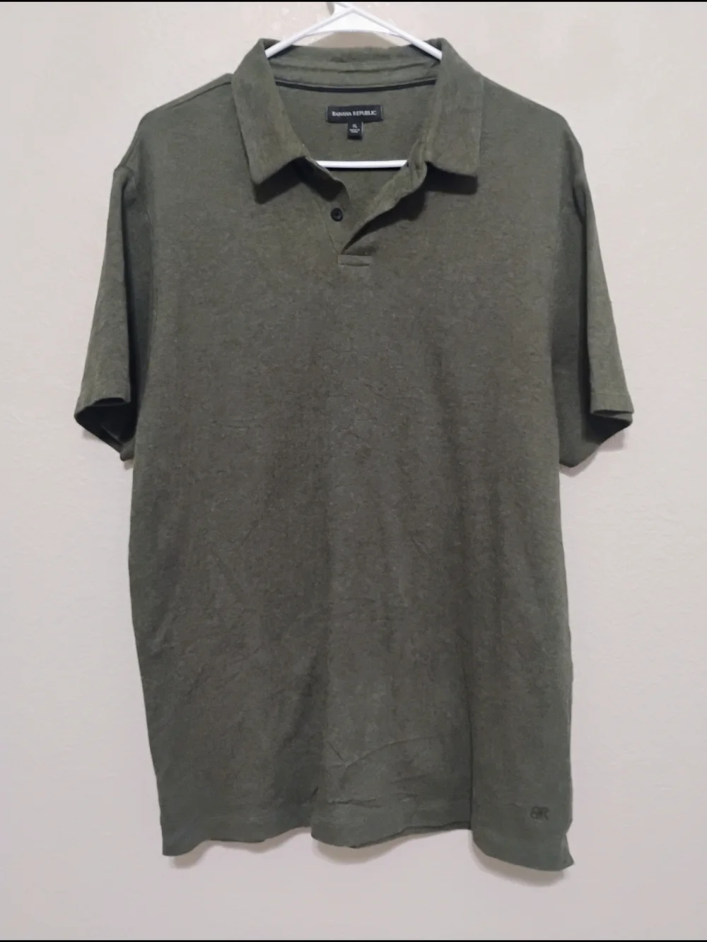 Banana Republic Polo Shirt Mens XL Green Cotton Classic Casual